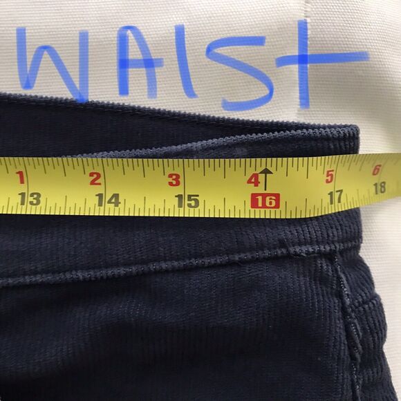 Levis Wedgie Straight Leg Navy Blue Button Fly Corduroy Casual Pants - 32 - Picture 6 of 10